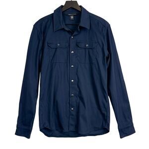 Mission Workshop The Sansom Button Down Shirt Navy Blue $195 - S